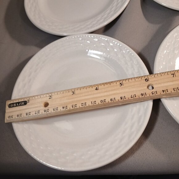 Tabletops Unlimited Gallery Basketweave 6 Bread and Butter Plates 6" Preowned - Picture 3 of 10